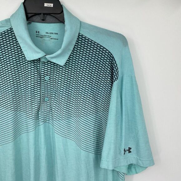 Under Armour Loose Heatgear Men's 2X Polo Shirt - Picture 2 of 7